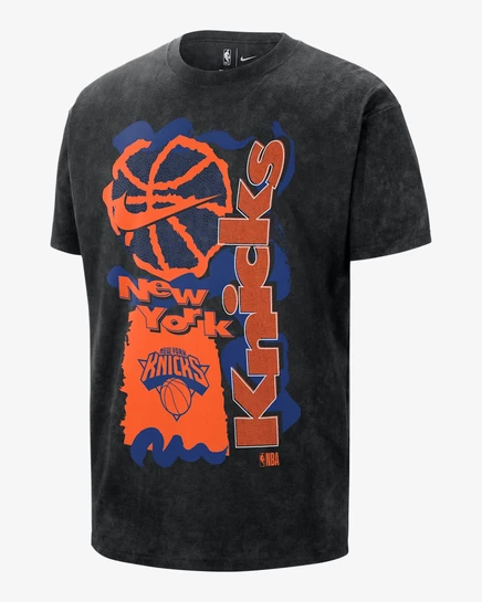Мужская футболка Nike New York Knicks Courtside NBA Max90, черная