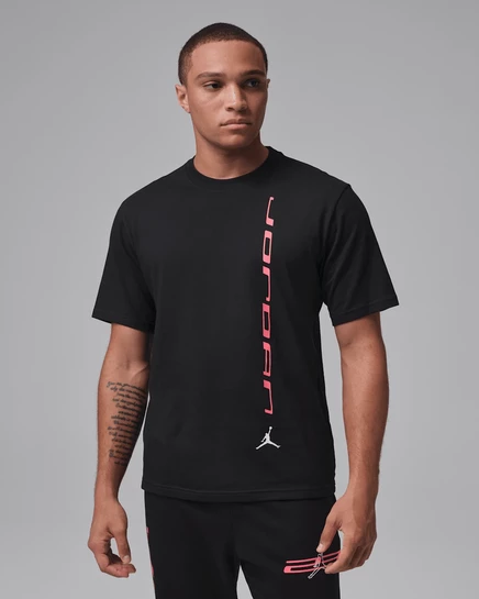 Мужская футболка Jordan Dri-FIT, черная/infrared 23/белая