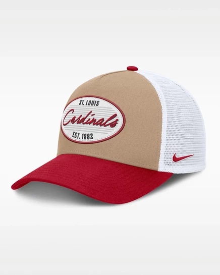 Мужская бейсболка Nike Rise A-Frame St. Louis Cardinals, хаки/красная/белая/красная