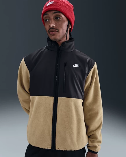 Мужская утепленная куртка Nike Sportswear Club на молнии, бежевая