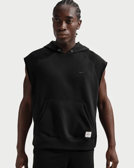 Мужское безрукавное худи Nike N.A.C. флисовое Dri-FIT, черное