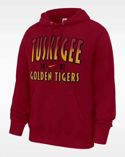 Мужское худи Nike Tuskegee Club Fleece, малиновое