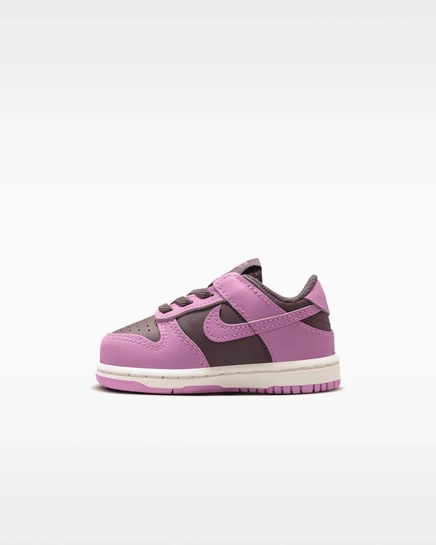 Детские кроссовки Nike Dunk Low, тату/слоновая кость/светло-магентовые