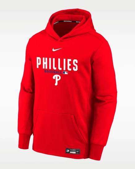 Толстовка для мальчиков Nike Phillies Therma‑FIT, красная