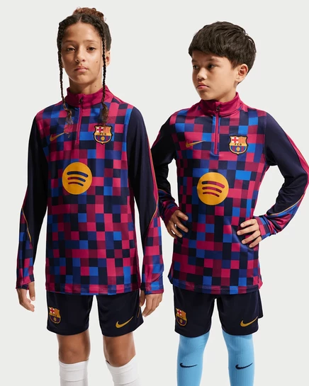 Детская футболка Nike FC Barcelona Strike, красно-синяя