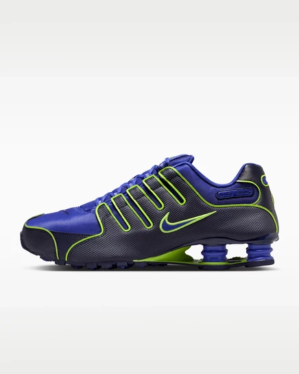 Мужские кроссовки Nike Shox NZ, сине-лазурно-салатовые