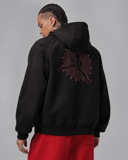Мужская толстовка на молнии Jordan Flight Club Fleece, черная