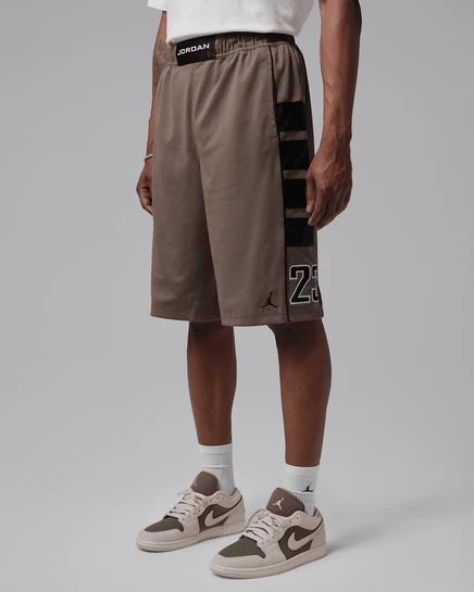 Мужские шорты Jordan Brooklyn Mesh, бежевые с черным