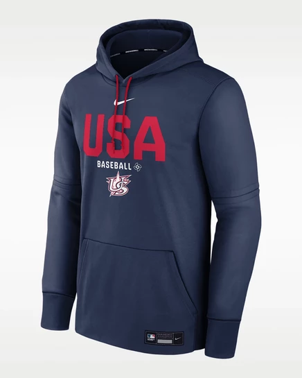 Мужское худи Nike USA Baseball 2026, темно-синее