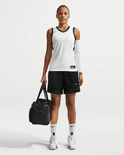 Женские шорты Nike Crossover Dri-FIT 5″, черные/белые