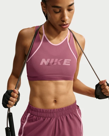 Женский бра Nike One с вкладышами, розово-сиреневый