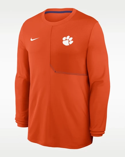 Мужской лонгслив Nike Clemson Coach, оранжево-сиреневый