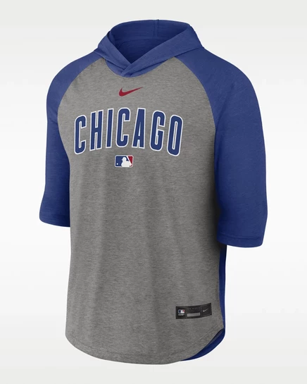 Мужская футболка Nike Chicago Cubs Flux, рукав ¾, синяя