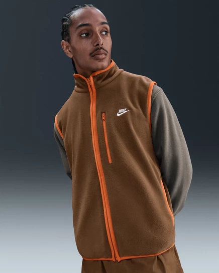 Мужской жилет Nike Sportswear Club Winterized, коричневый/оранжевый/белый