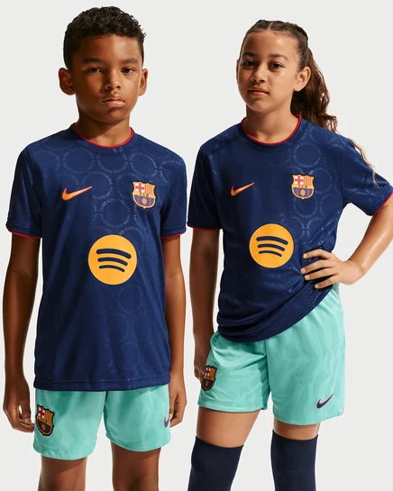 Детская футбольная футболка Nike FC Barcelona, синяя