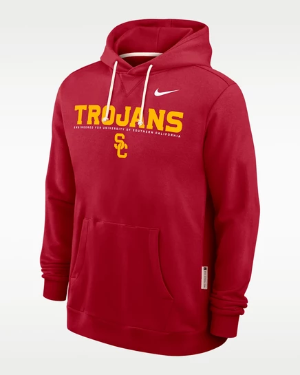 Мужское худи Nike USC Sideline Dri-FIT, бордовое