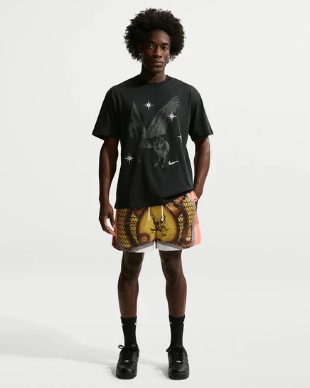 Мужские баскетбольные шорты Nike Standard Issue Dri-FIT 5″, оранжево-белые