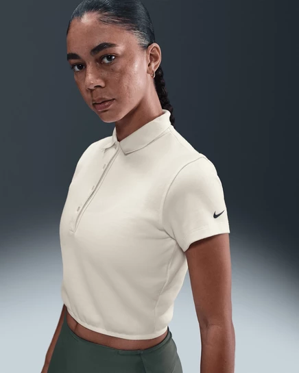 Женская поло для гольфа Nike, белая/черная