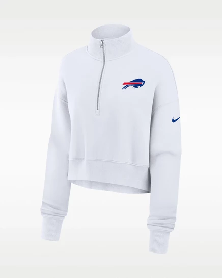 Женский свитшот Nike Buffalo Bills, укороченный, белый