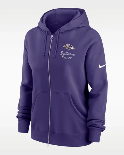 Женская худи Nike Phoenix Rewind Ravens, фиолетовая