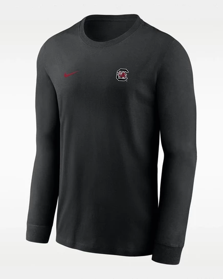 Мужская футболка Nike College Legend с длинным рукавом, черная