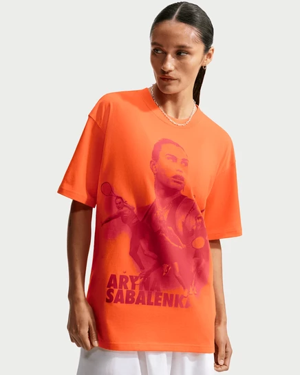 Женская футболка NikeCourt Sabalenka Dri-FIT, оранжевая