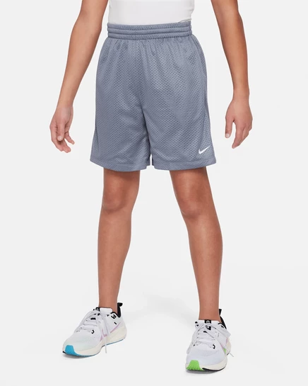 Детские шорты Nike Dri-FIT Multi Mesh, серо-белые
