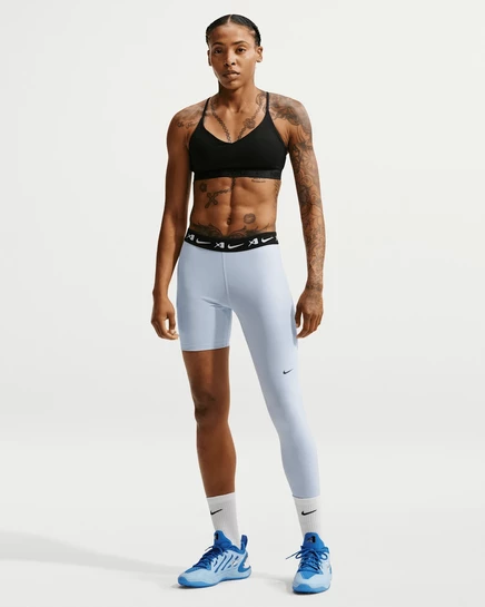 Женские легинсы Nike A'ja Wilson A'symmetric, голубо-чёрные