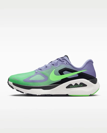 Мужские беговые кроссовки Nike Structure Plus, темно-фиолетовый/черный/слоновая кость/ярко-зеленый