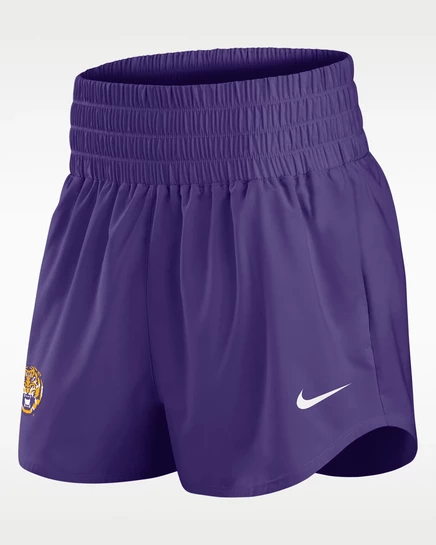 Женские шорты Nike LSU Primary Logo One, фиолетово-золотые