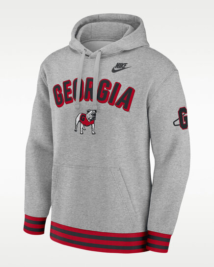 Мужское худи Nike Georgia Legacy Retro, темно-серый меланж