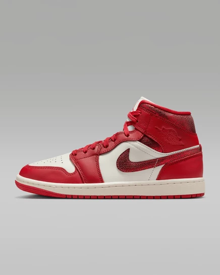 Женские кроссовки Jordan Air Jordan 1 Mid SE, молочно-красные