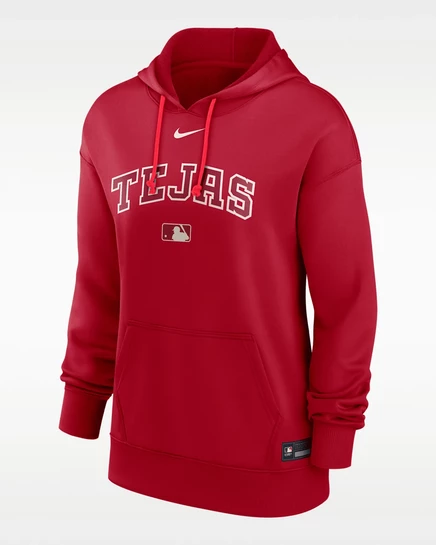 Женское худи Nike Texas Rangers City Connect, красное