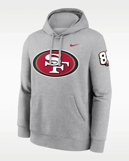 Мужская толстовка Nike San Francisco 49ers 80th, тёмно-серый