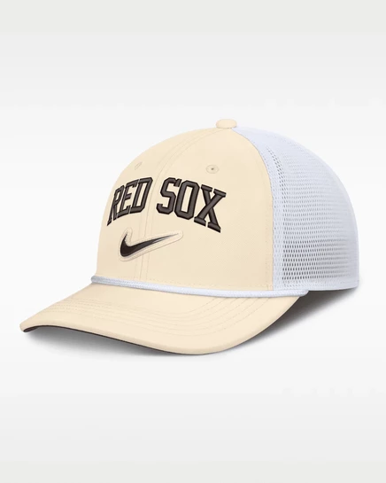 Мужская тракерная кепка Nike Boston Red Sox Rise Dri-FIT, натуральная