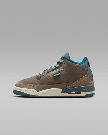 Детские кроссовки Jordan Air Jordan 3 Retro, оливково-серые