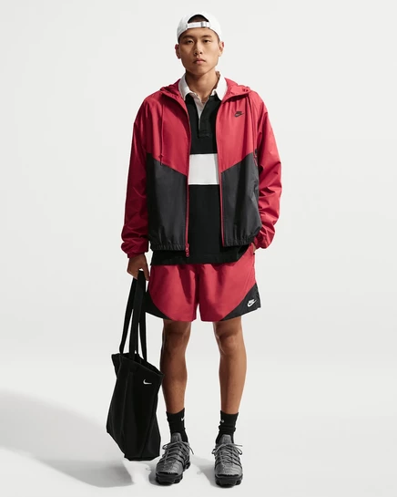 Мужские шорты Nike Windrunner, красные/черные/белые