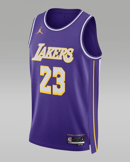 Мужская майка Jordan Lakers Statement Dri-FIT, фиолетовая