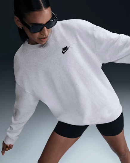 Женский свитшот Nike Sportswear Club Fleece, светло-бежевый/черный