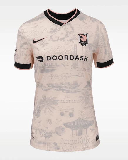 Женская футболка Nike Angel City Away, розово-серая