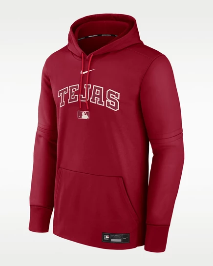 Мужское худи Nike Therma MLB City Connect Texas Rangers, красное