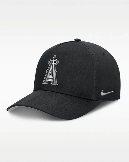 Мужская тракер-кепка Nike Los Angeles Angels Rise Dri-FIT, черная