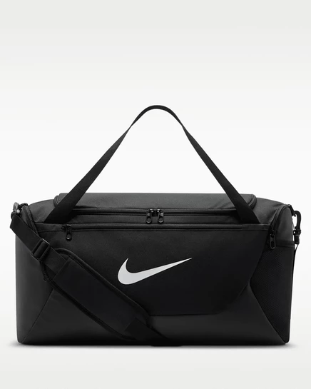 Сумка-даффл Nike Brasilia 40 л, черная/белая