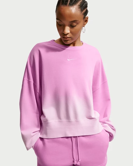 Женский свитшот Nike Phoenix Fleece оверсайз, розовый
