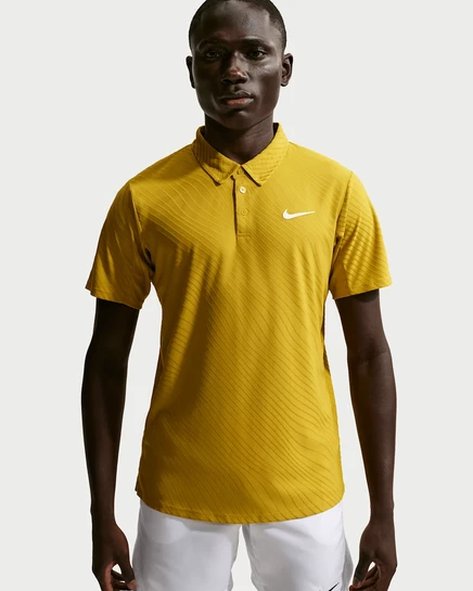 Мужское поло Nike NikeCourt Slam Dri-FIT ADV, шафран/оранжевое/белое