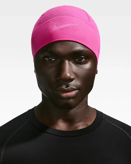 Мужская шапочка Nike Dri-FIT, ярко-розовая/белая