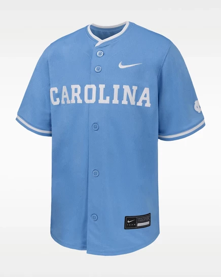 Детская бейсбольная футболка Nike North Carolina, голубая