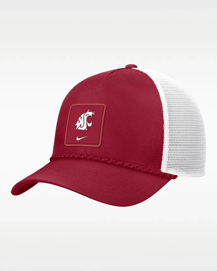Бейсболка Nike Washington State Sideline Rope, малиновая