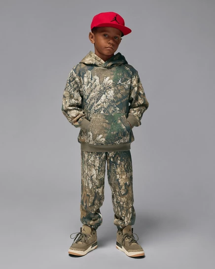 Детский комплект Jordan MVP Realtree худи и брюки, оливковый
