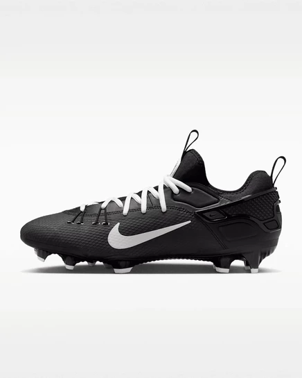 Унисекс шиповки Nike Huarache 9 Elite Low LAX, черно-белые